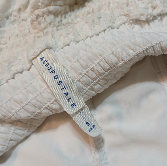 Aeropostale Women's Size Small White Lace-Up Mini Dress - Picture 2 of 6